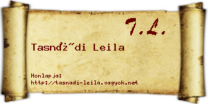 Tasnádi Leila névjegykártya